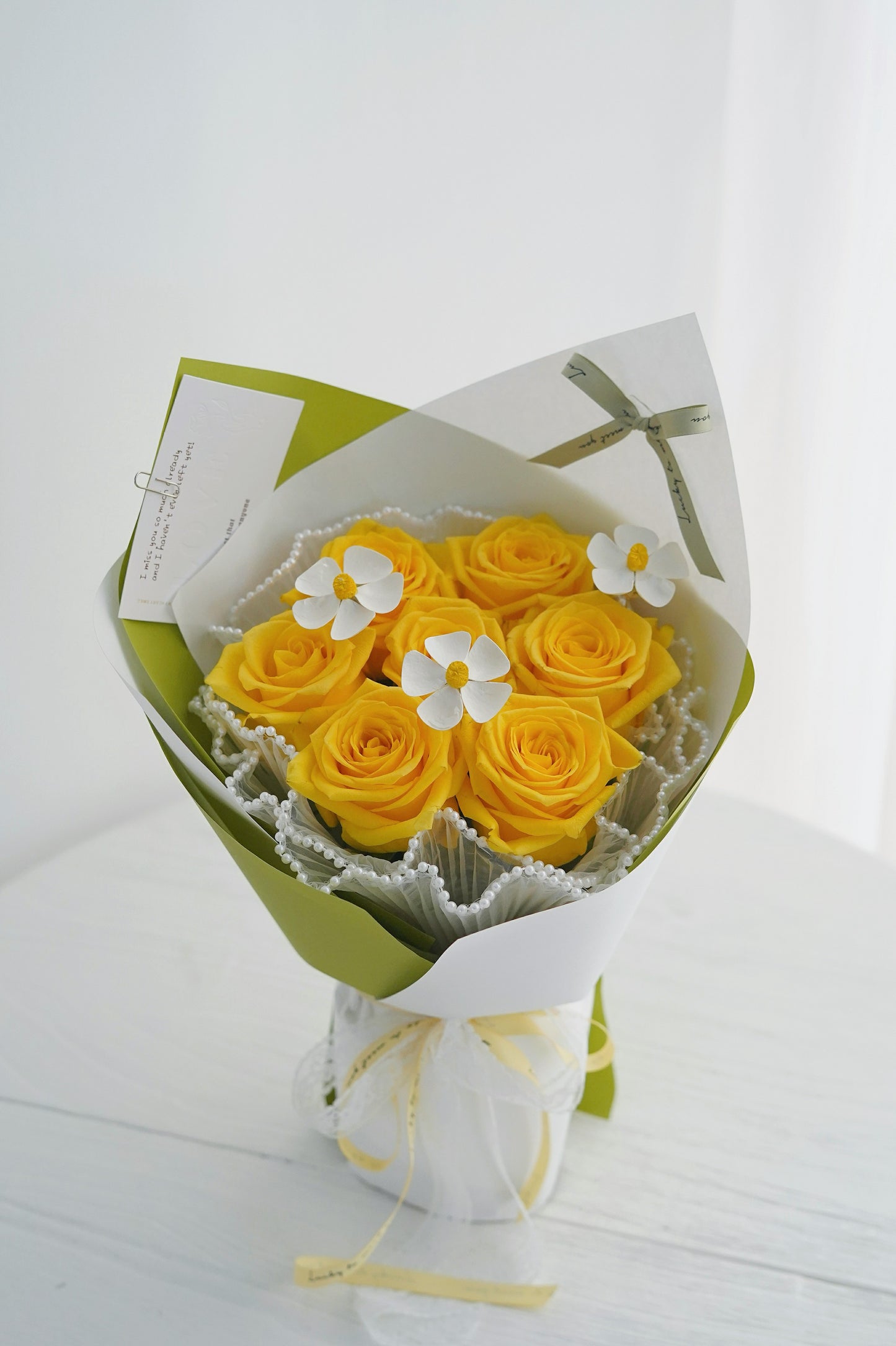 7 Stalks Yellow Rose Bouquet