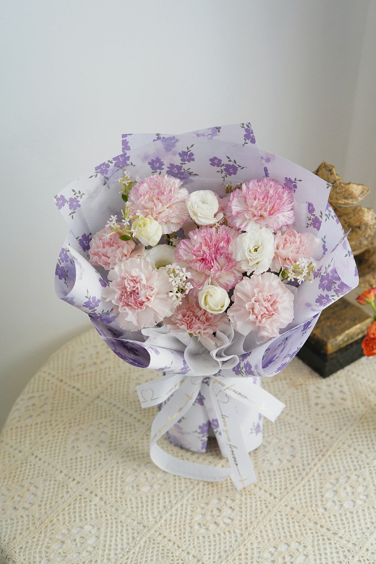 10 Stalks Pink Carnation Bouquet