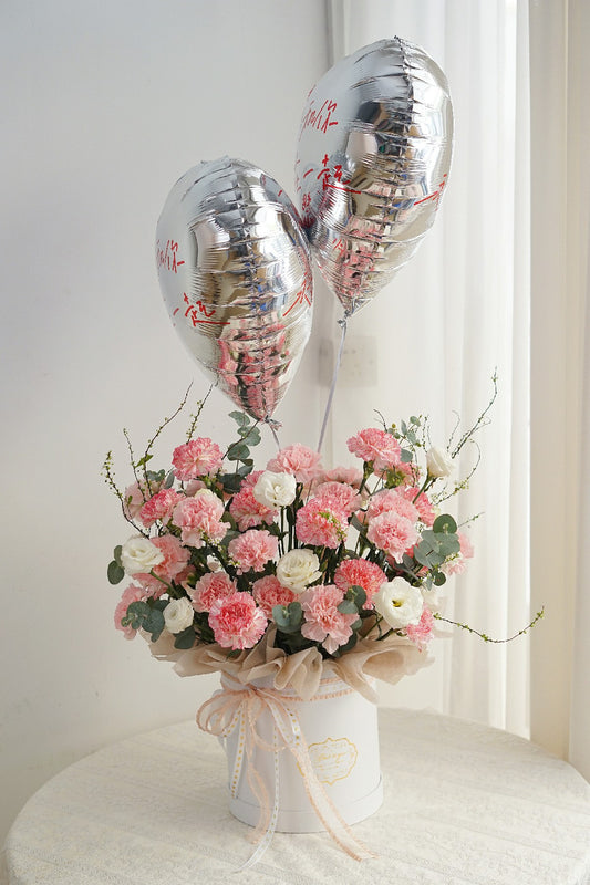 Pink Carnation Flower Box