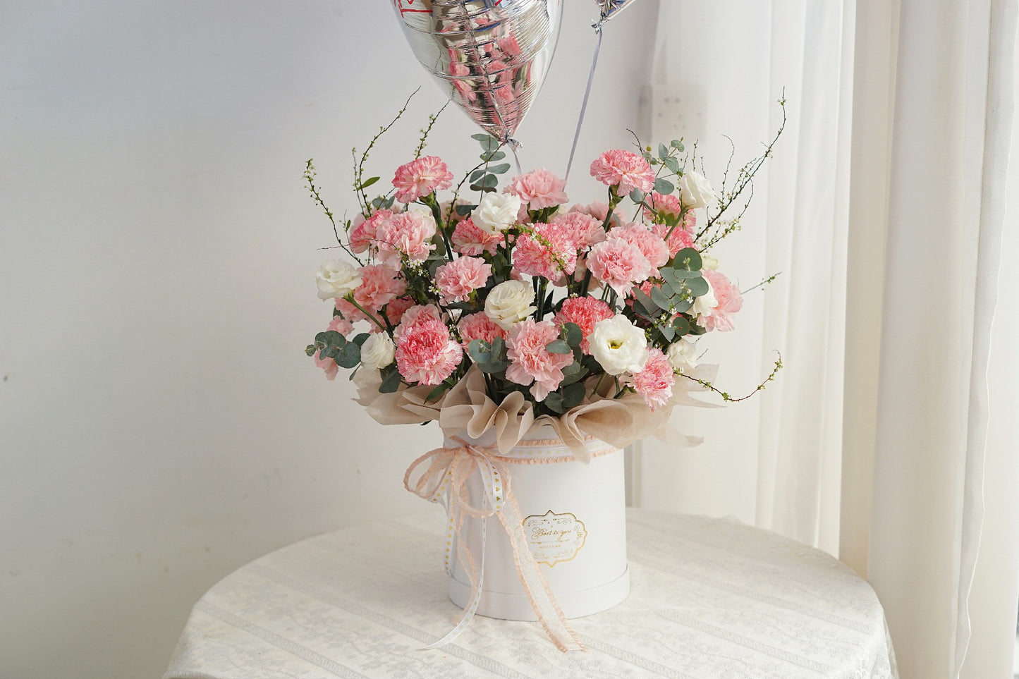 Pink Carnation Flower Box