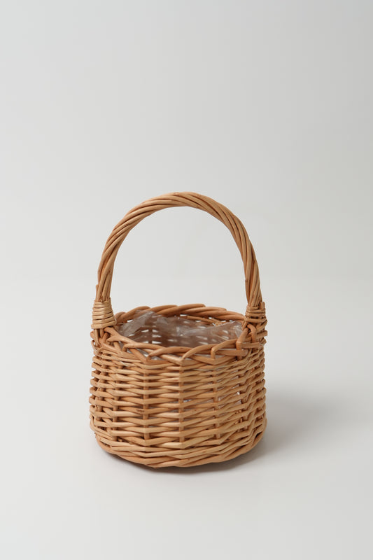 Handmade Woven Rattan Flower Basket｜V001
