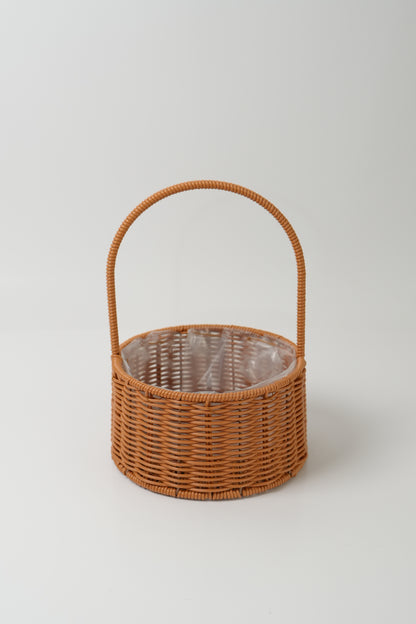 Handmade Woven Rattan Flower Basket｜V012