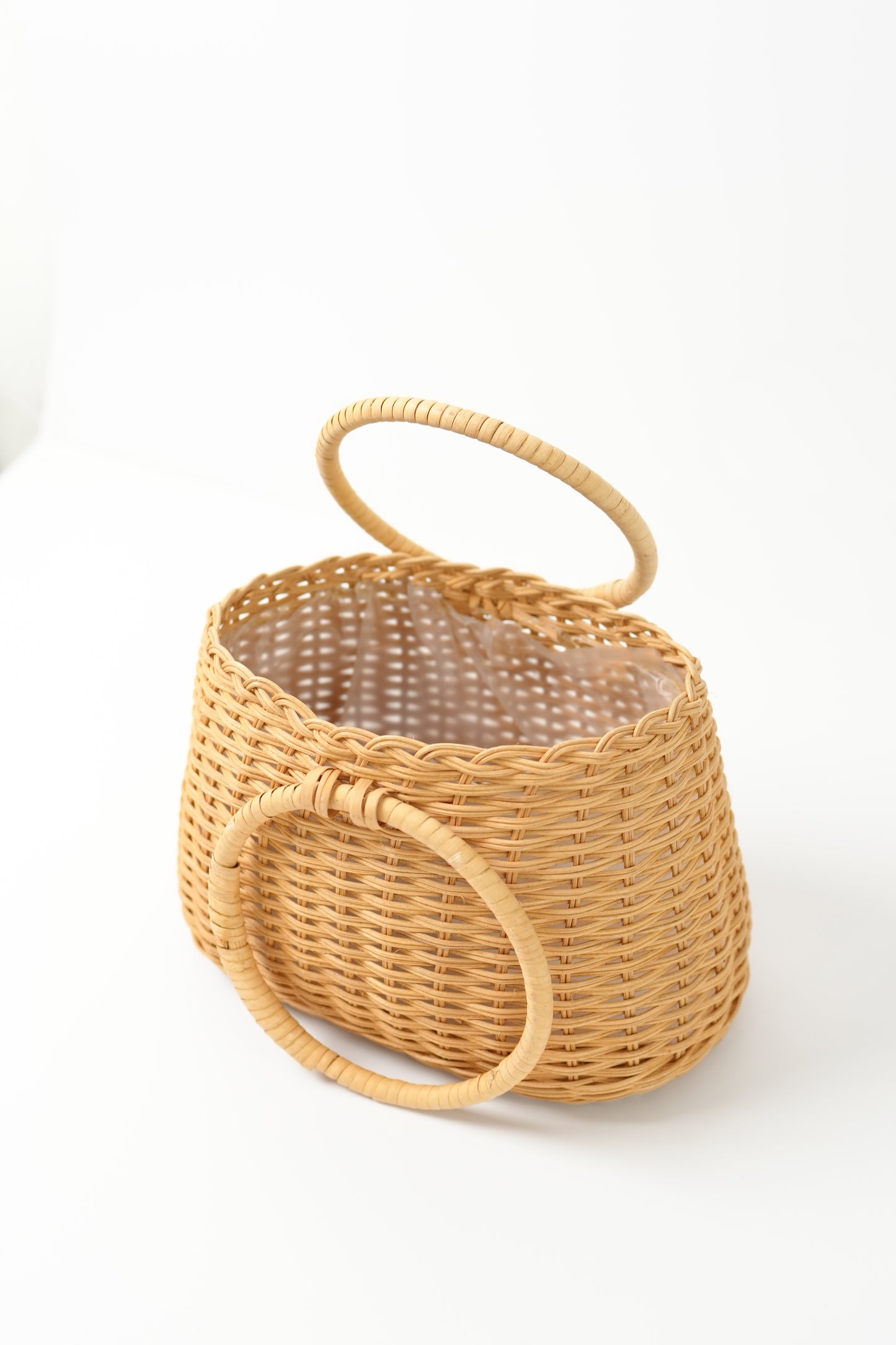 Handmade Woven Rattan Flower Basket｜V011