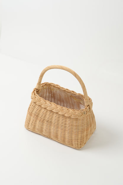 Handmade Woven Rattan Flower Basket｜V010