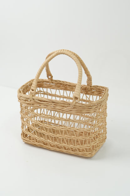 Handmade Woven Rattan Flower Basket｜V021