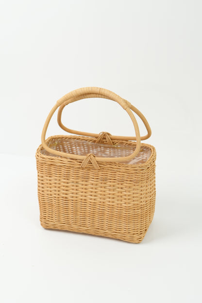 Handmade Woven Rattan Flower Basket｜V023
