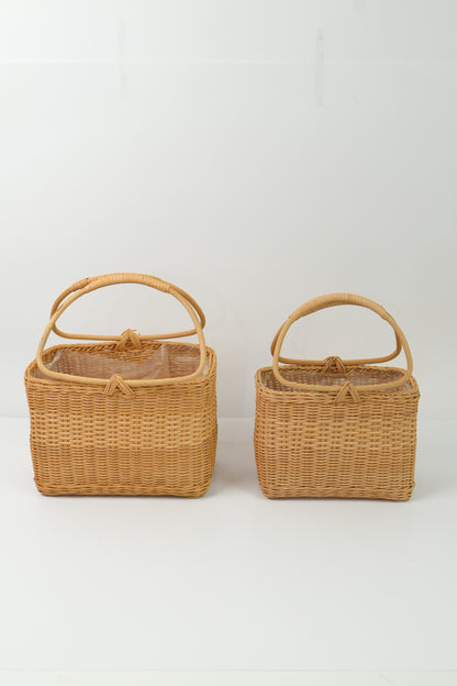 Handmade Woven Rattan Flower Basket｜V023