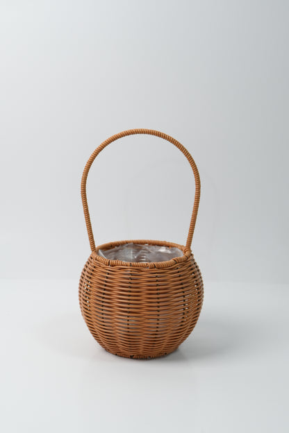 Handmade Woven Rattan Flower Basket｜V026
