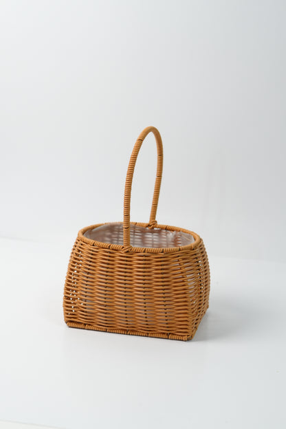 Handmade Woven Rattan Flower Basket｜V029