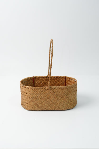 Handmade Woven Rattan Flower Basket｜V027