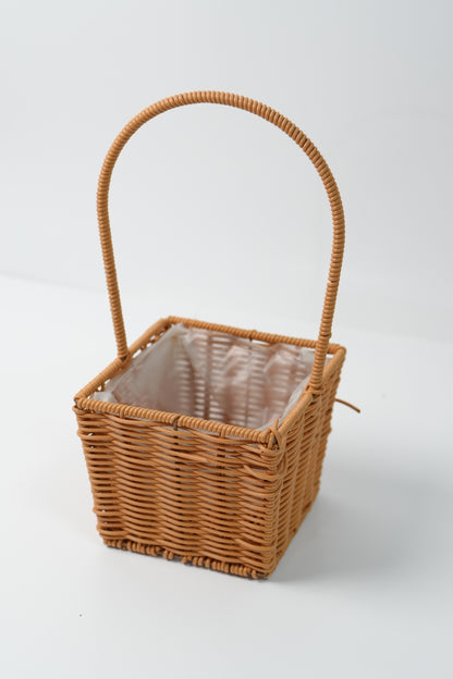 Handmade Woven Rattan Flower Basket｜V028