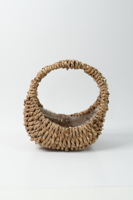 Handmade Woven Rattan Flower Basket｜V033
