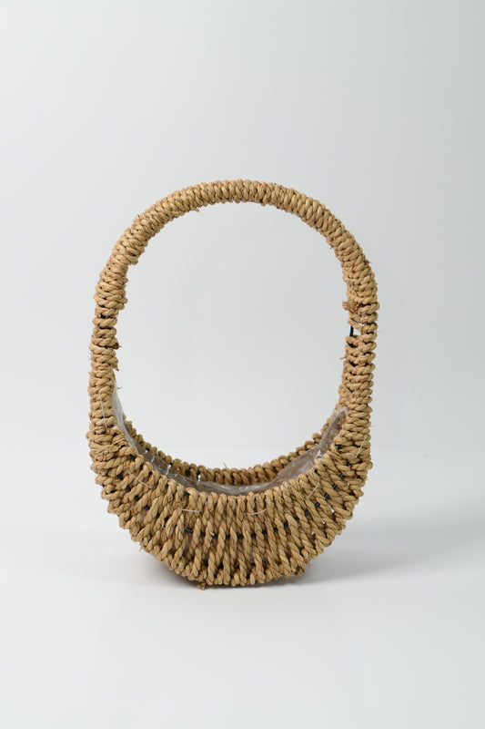 Handmade Woven Rattan Flower Basket｜V032