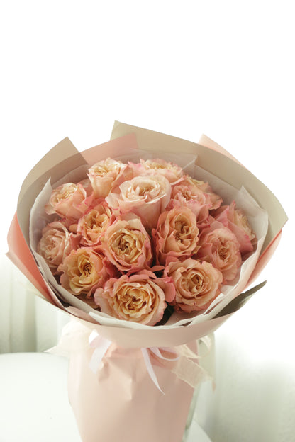 19 Roses Sunny Warm ｜Rose Bouquet
