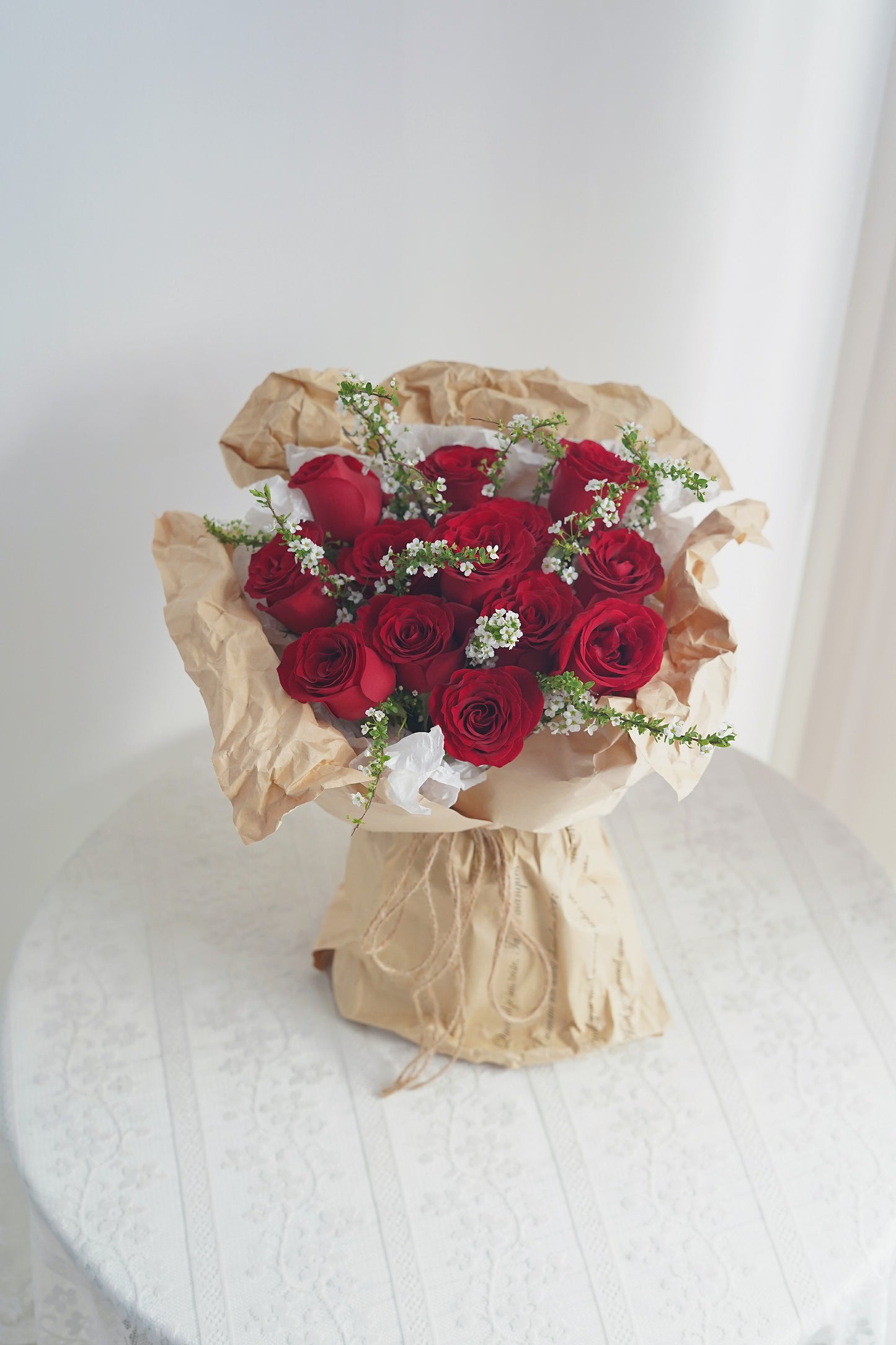 12 Stalks Red Rose Bouquet