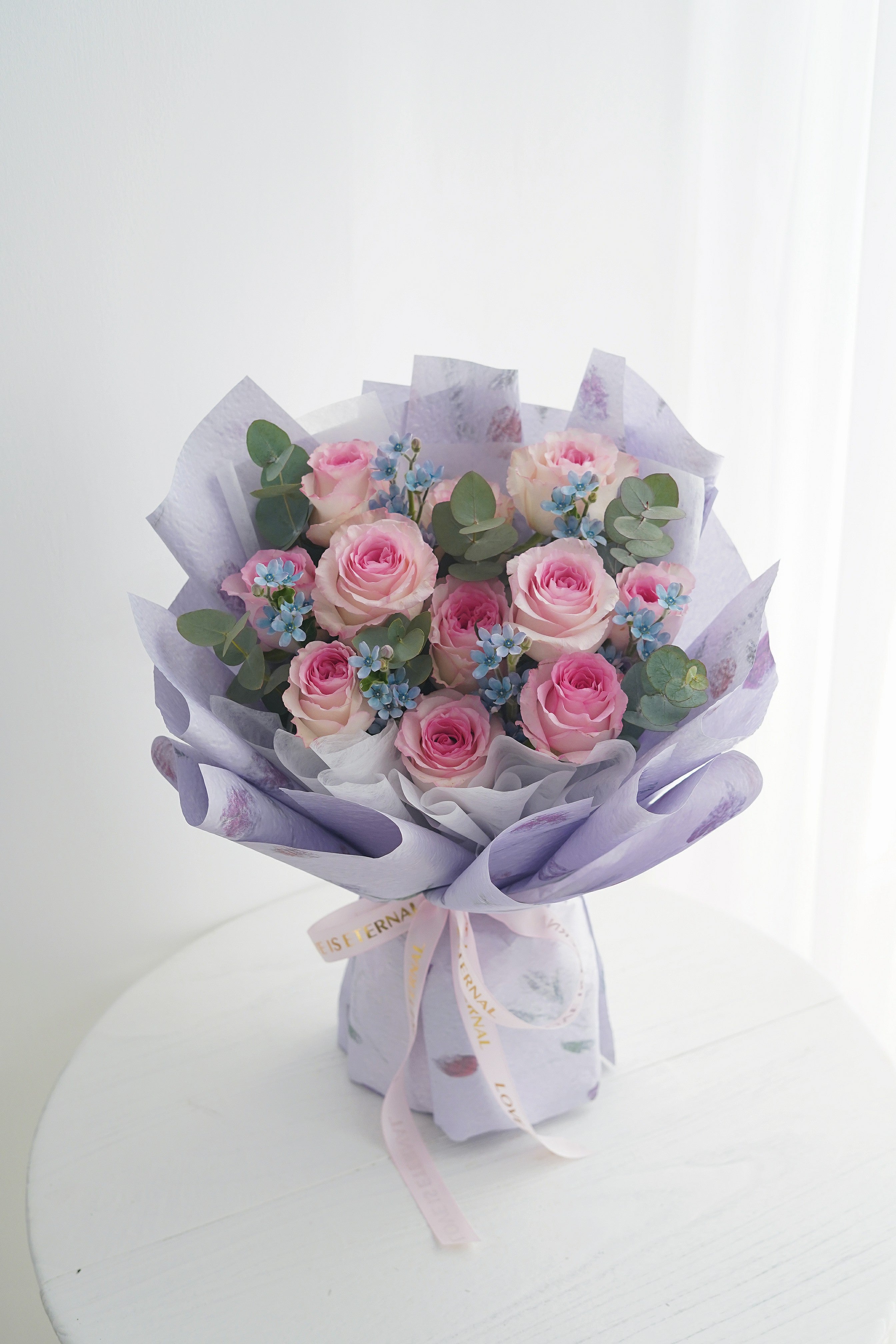11 Stalks Pink Rose Bouquet β FLOWERSCENT