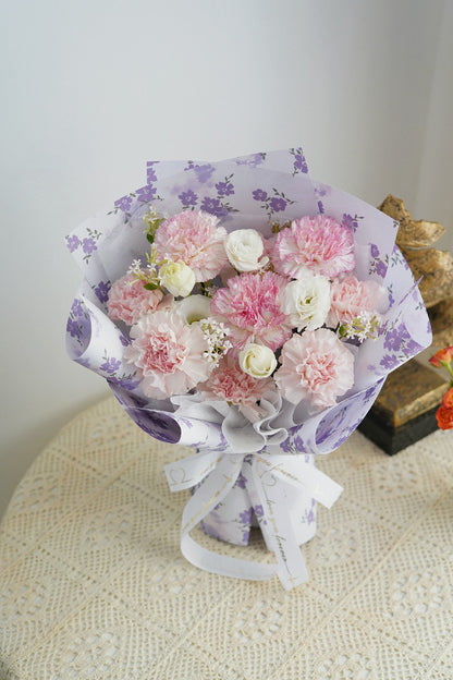 10 Stalks Pink Carnation Bouquet