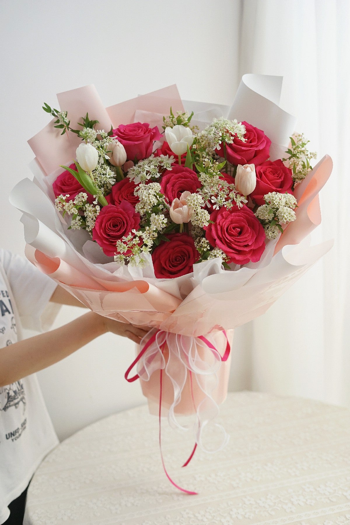 Floyd Rose and Tulips Bouquet