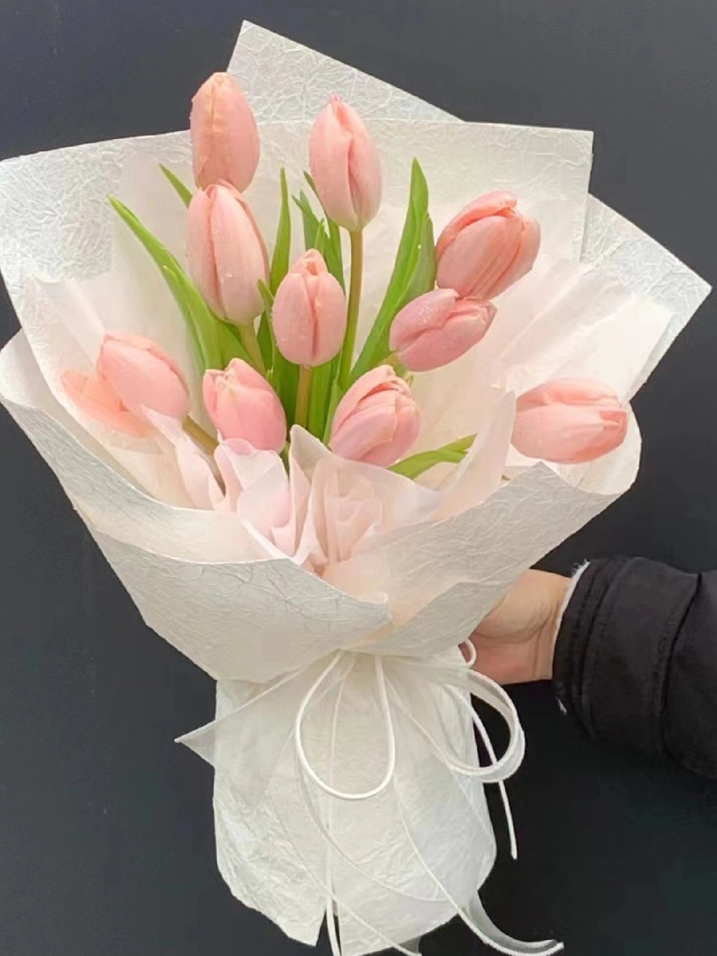 10 Pink Tulips Bouquet